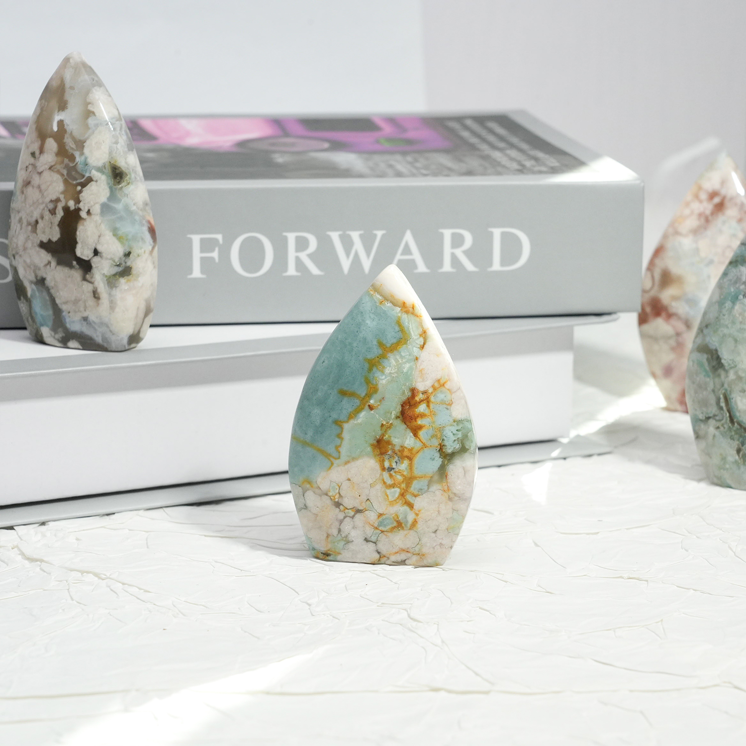 Green Flower Agate Ornament