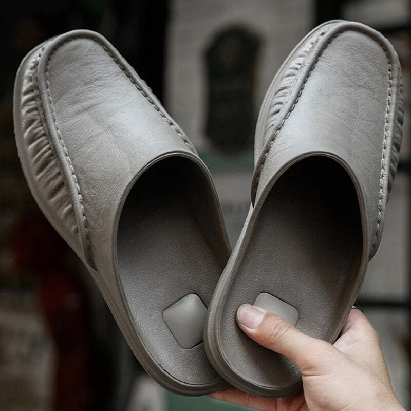 Men Loafers Slip On Casual Walking Shoes Designer Men Half Slippers Comfortable Soft Slippers Size 40-47