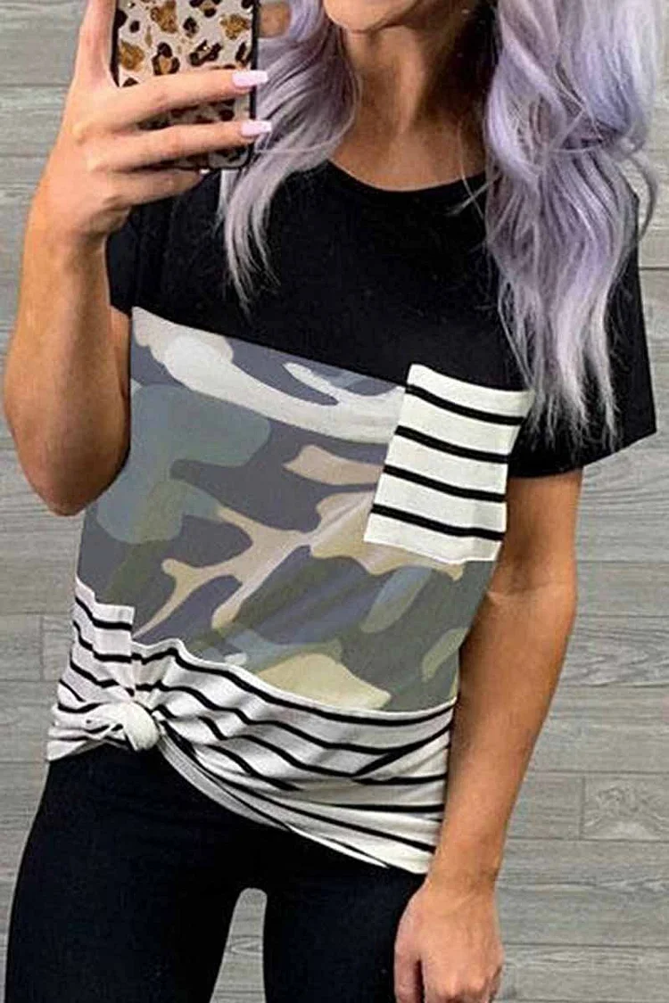 Stylish Printed Patchwork T-shirts