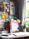 Sunny Day DIY Building Block Photo Frame Kit,Creative Handmade Assembled Photo Frame Handmade Craft Gift Home Tabletop Display Decor