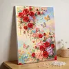 DIY Pearl Painting - Handmade Self - Adhesive Pearls - Flower (With Frame)