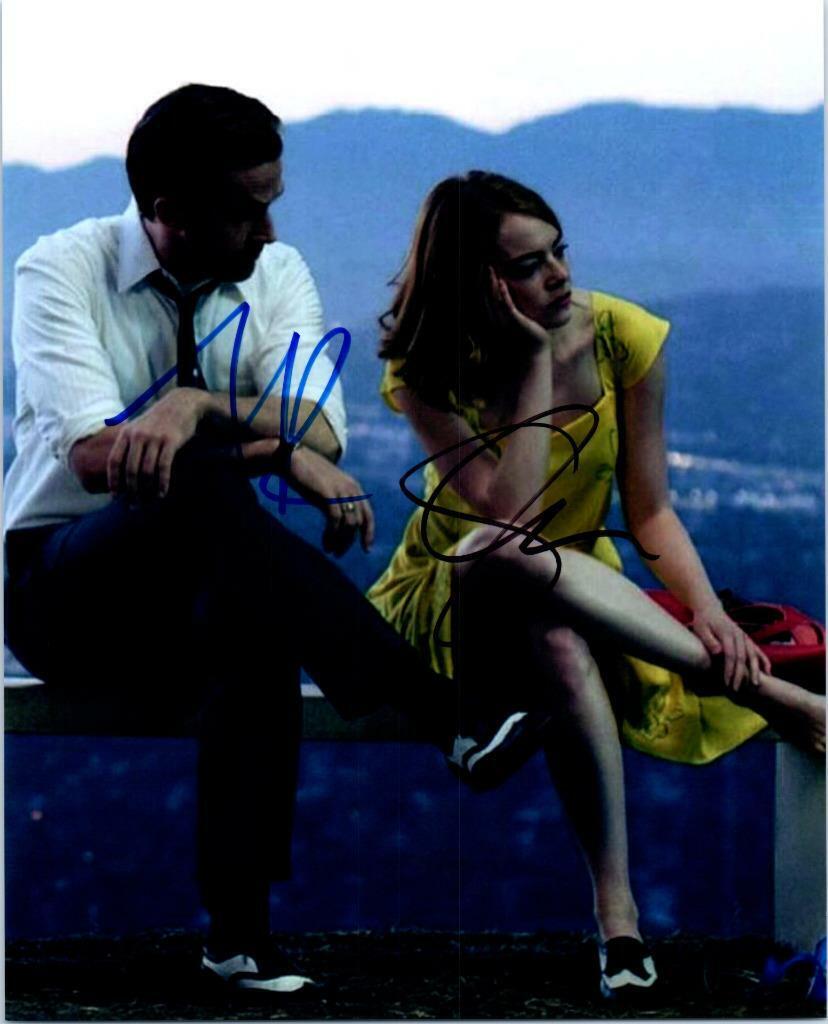 Ryan Gosling Emma Stone signed 8x10 Photo Poster painting autograph Picture autographed with COA