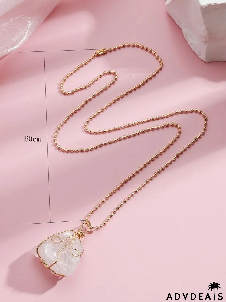 Irregular Stone Pendant Necklace