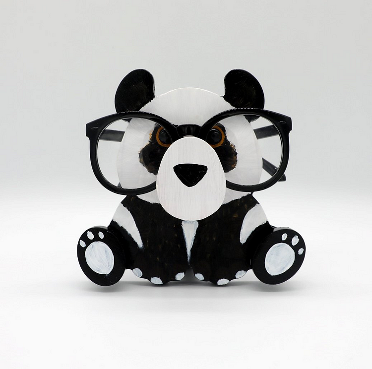 Panda Wooden Glasses Stand