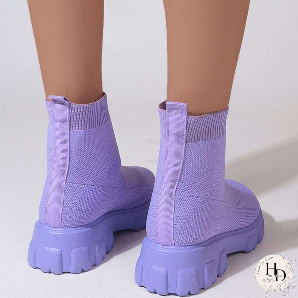 Apricot Casual Daily Patchwork Solid Color Round Keep Warm Comfortable Shoes