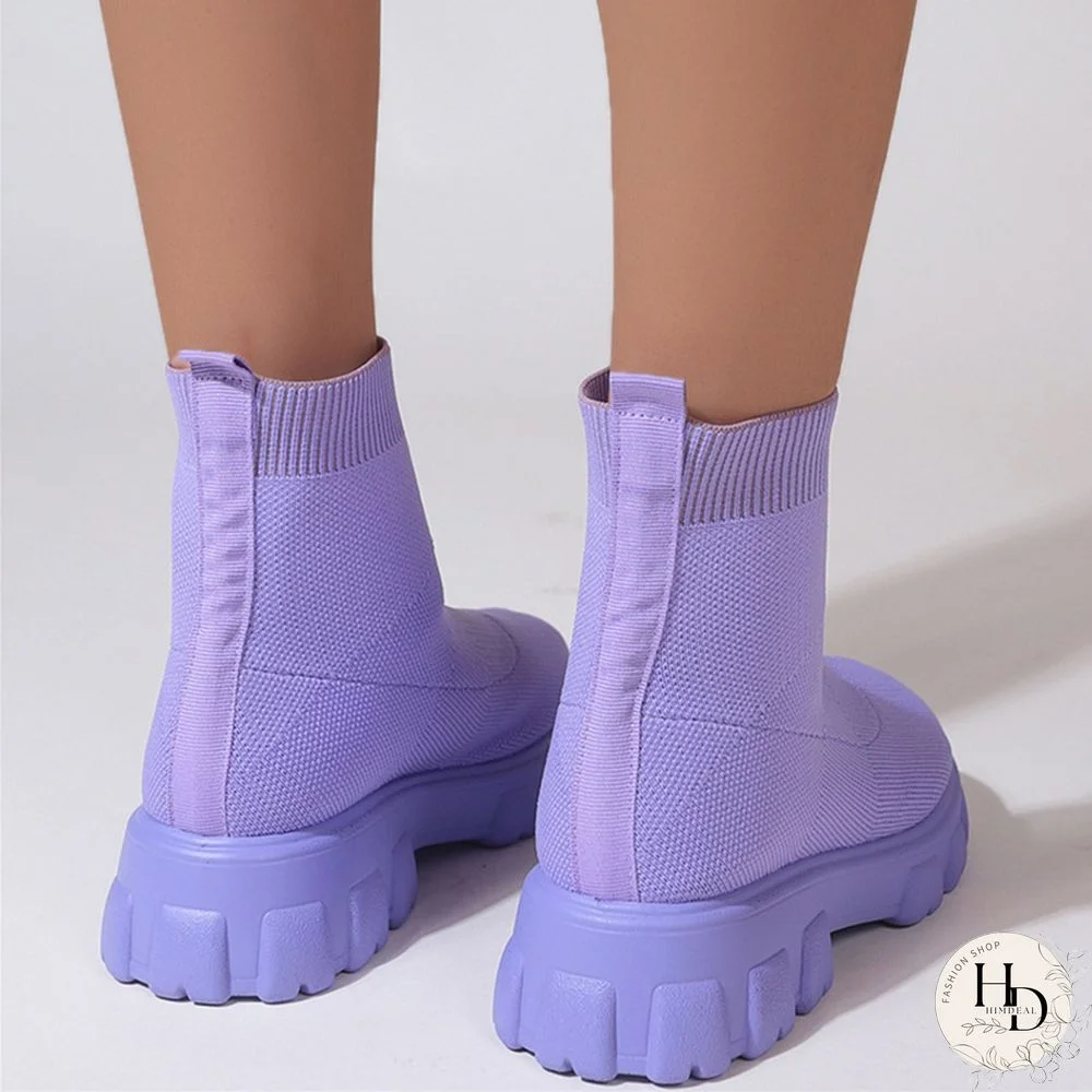 Apricot Casual Daily Patchwork Solid Color Round Keep Warm Comfortable Shoes