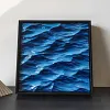 Big And Small Sea Simple Modern Niche High-End Wave Bedside Decoration Flat Mural Ornaments