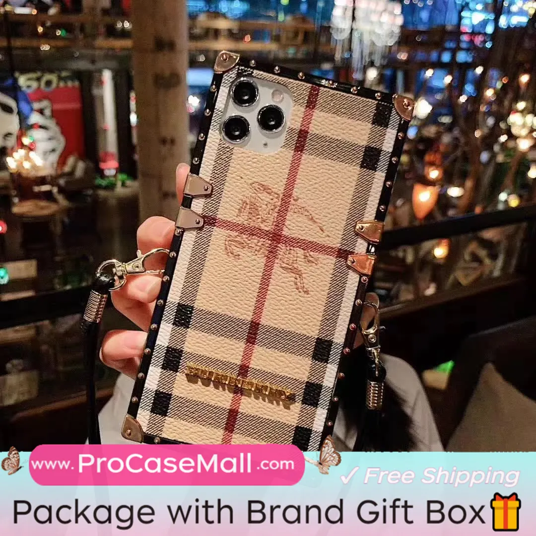 Classic Burberry Signature Canvas Leather Apple iPhone Case Samsung Galaxy Crossbody
