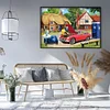 Village Car 40*30cm(canvas) full round drill diamond painting