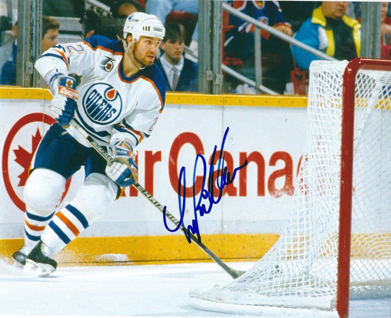 Signed 8x10 LUKE RICHARDSON Edmonton Oilers Autographed Photo Poster painting - COA