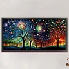 (US Local)Starry Night-11CT Stamped Cross Stitch Kit(100x45cm)