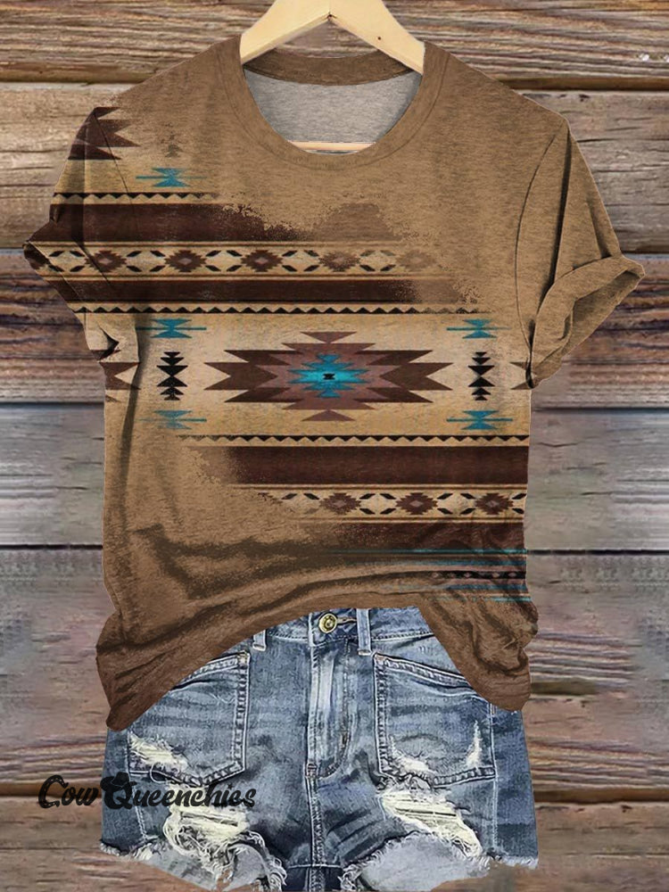 Aztac Print T-Shirt Multicolor / S