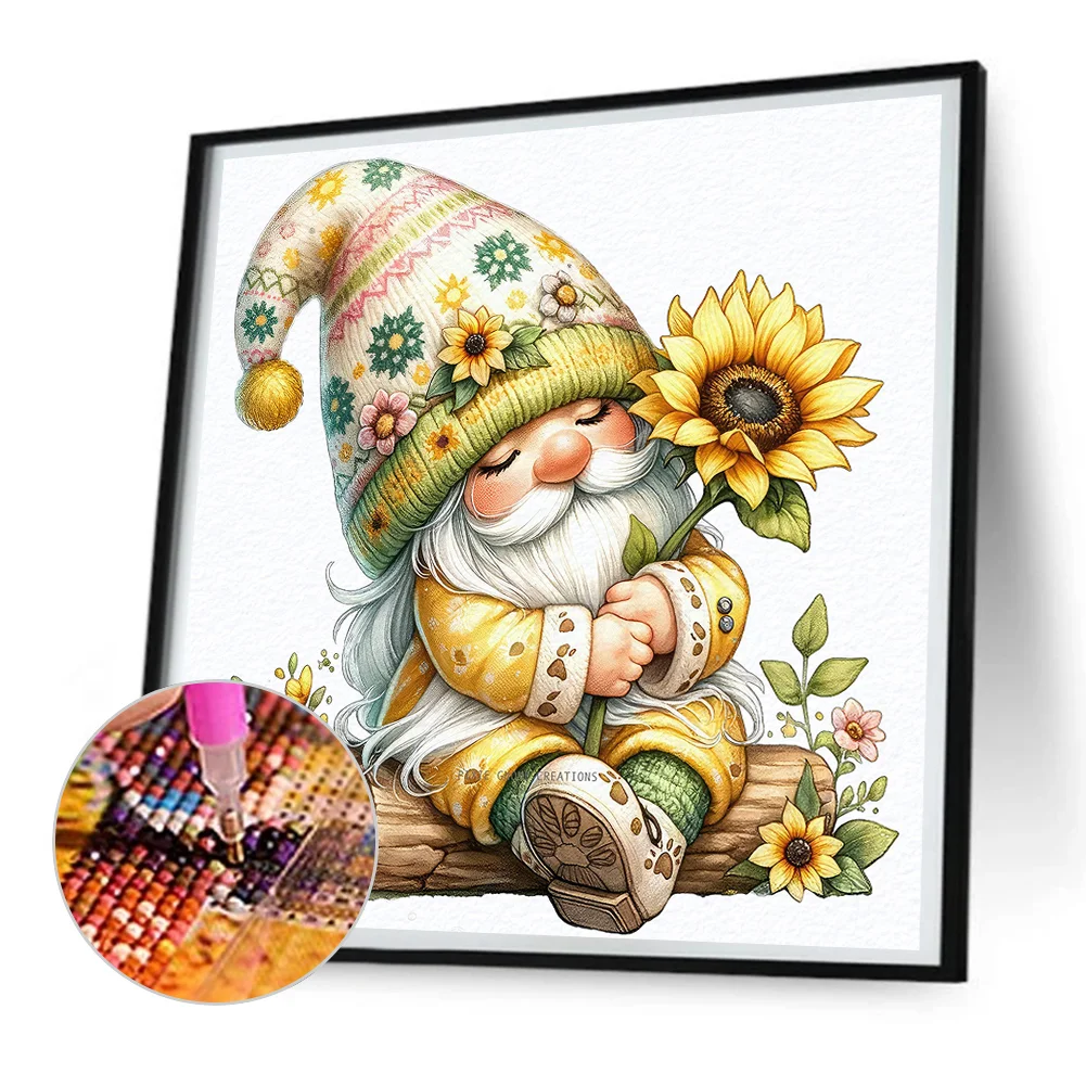 Diamond Painting - Full Round Drill - Easter Gnome(Canvas|30*30cm)