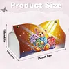 Flower Gift Teddy Bear DIY Diamond Painting PU Tissue Holder Box