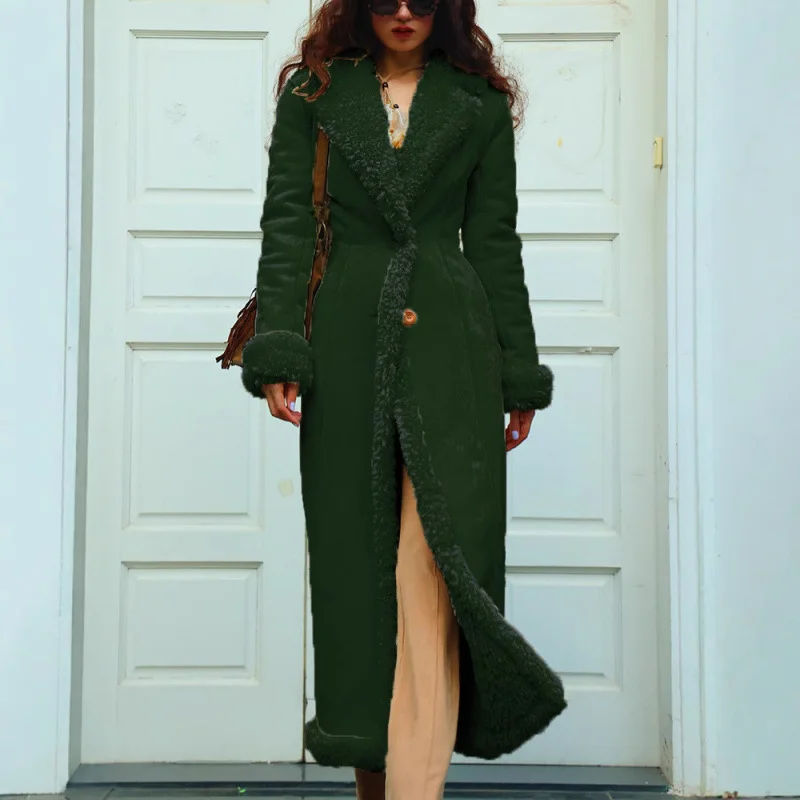 Nigikala Nigikala Autumn And Winter Thick Women's Coat Wish Lengths Warm Coat Large Anti-Freeze Cotton Jacket