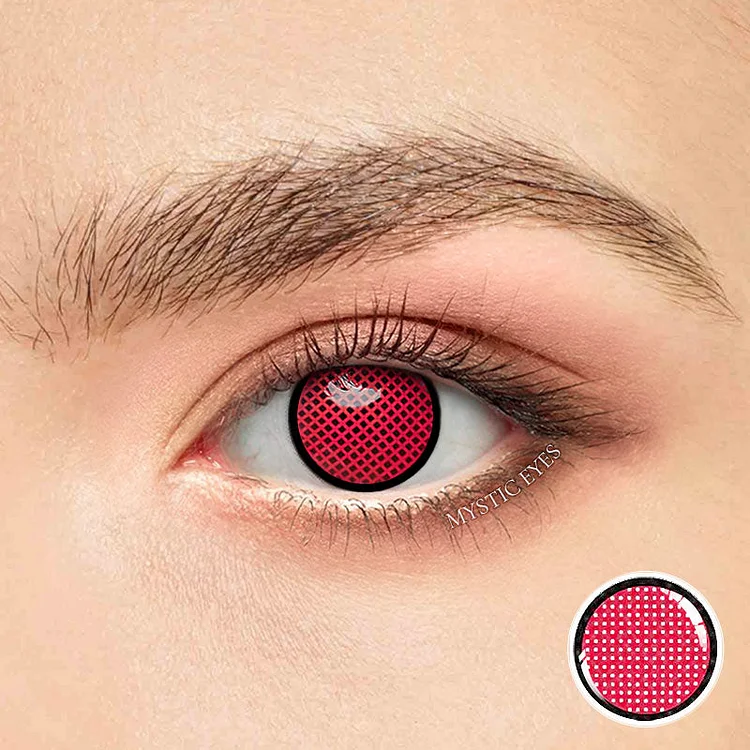 Red Manson Mesh Halloween Contact Lenses