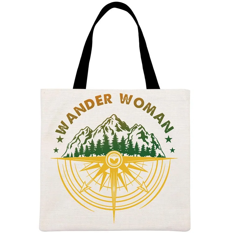 Wander woman Printed Linen Bag-Annaletters