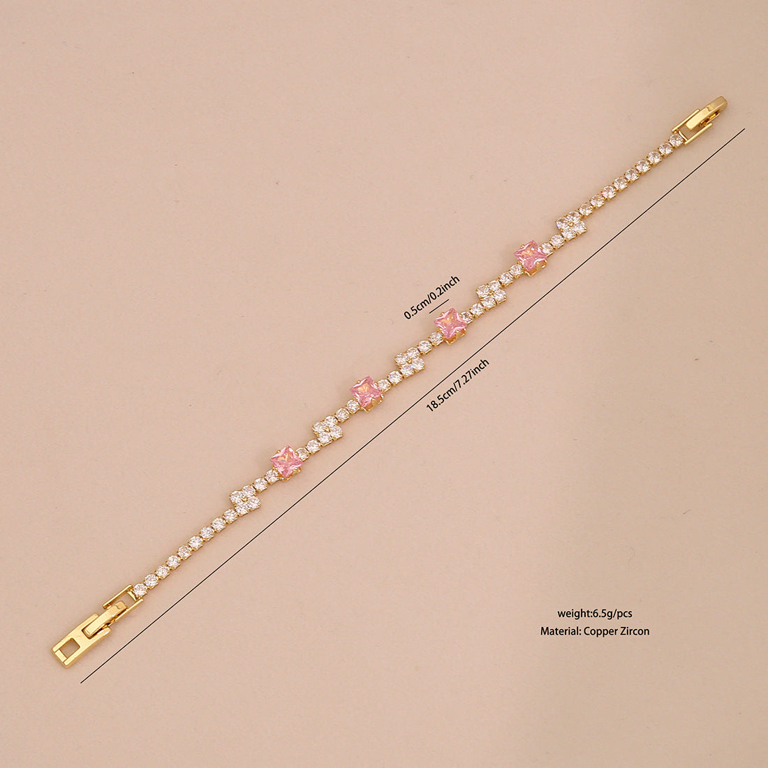 Ins Style Versatile Fashion Exquisite Bracelet Female Simple Zircon High-End Hand Jewelry B623