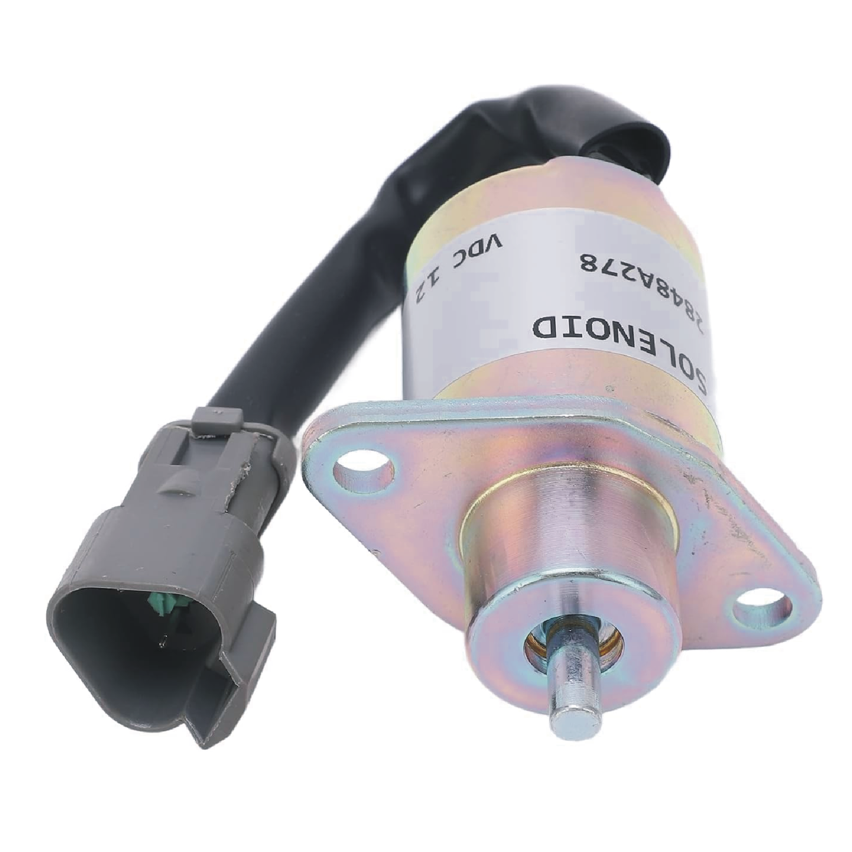 2848A278 12V Fuel Shutoff Solenoid 1727209  172-7209 for Caterpillar Cat 246 247 257 3034