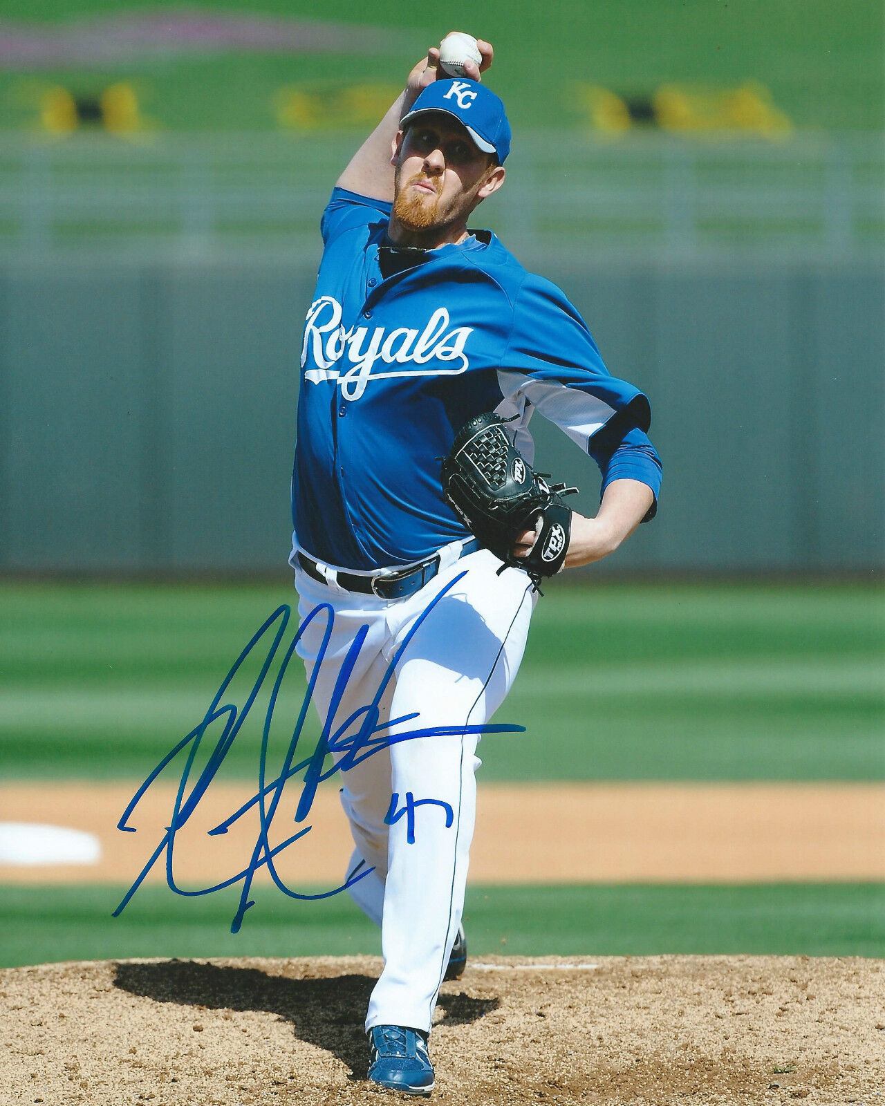 **GFA Kansas City Royals *NATHAN ADCOCK* Signed 8x10 Photo Poster painting N3 COA**