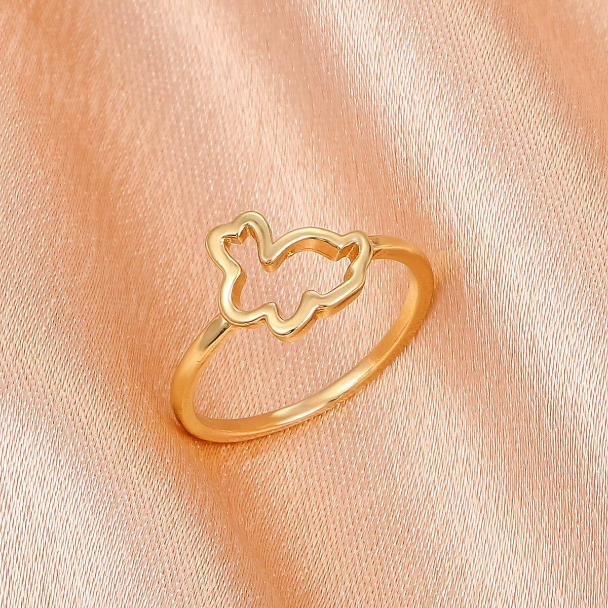 Rabbit Gold Plated Ring