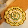 (US Only)Crochet Mandala Coaster Handmade DIY Material Package with Crochet Hook(3)