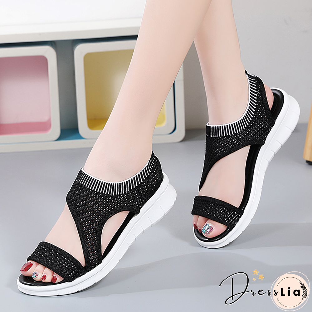 Women Sandals New Female Shoes Woman Summer Wedge Comfortable Sandals Ladies Slip-on Flat Sandals Women Sandalias