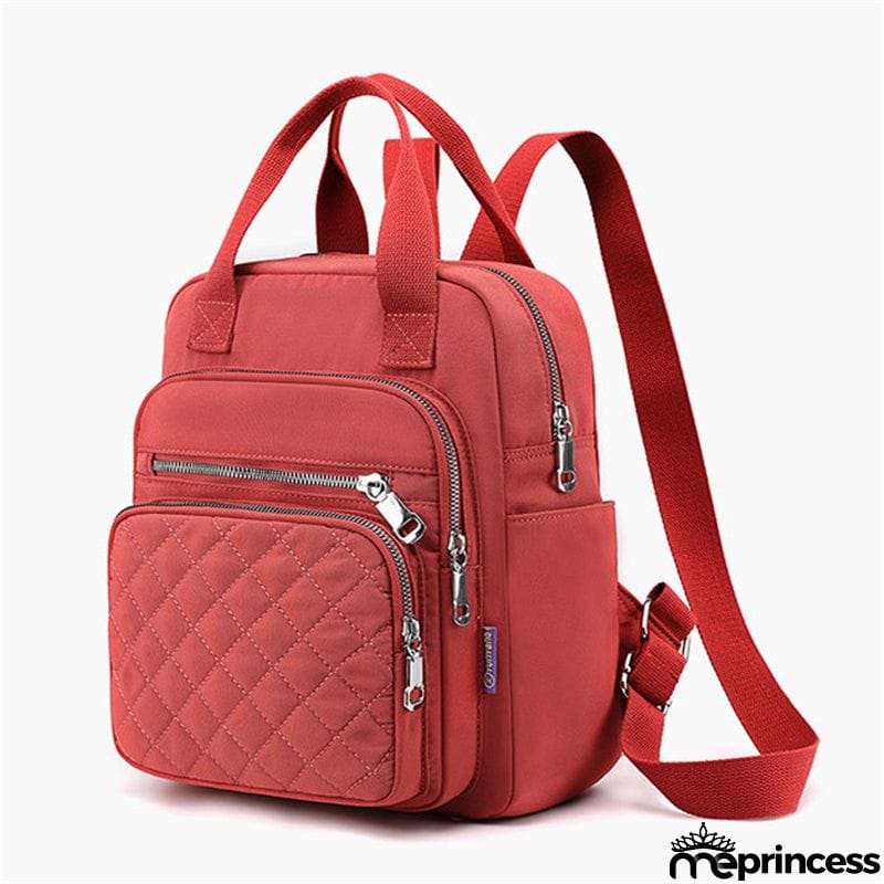 Women's Casual Zipper Travel Small Backpack