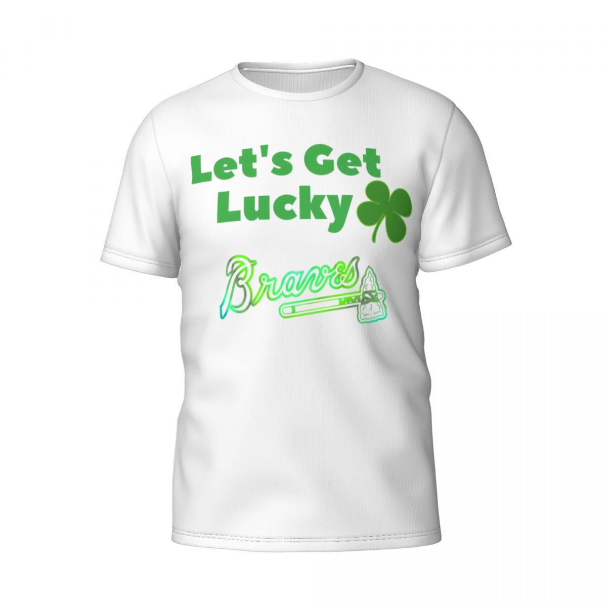 Atlanta Braves Get Lucky Clover St. Patrick's Day T-Shirt Men's