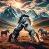 (40*40cm)Horse - Full Round Drill Diamond Painting