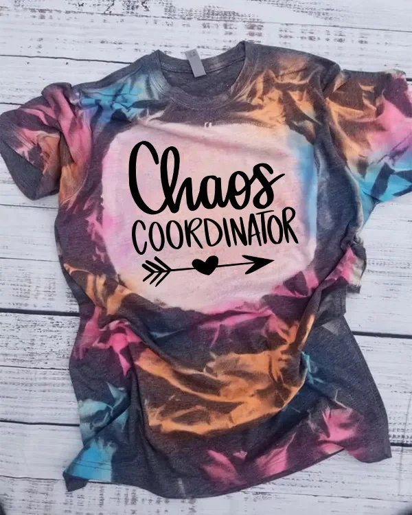 Chaos Coordinator Tie Dye Mama T-shirt