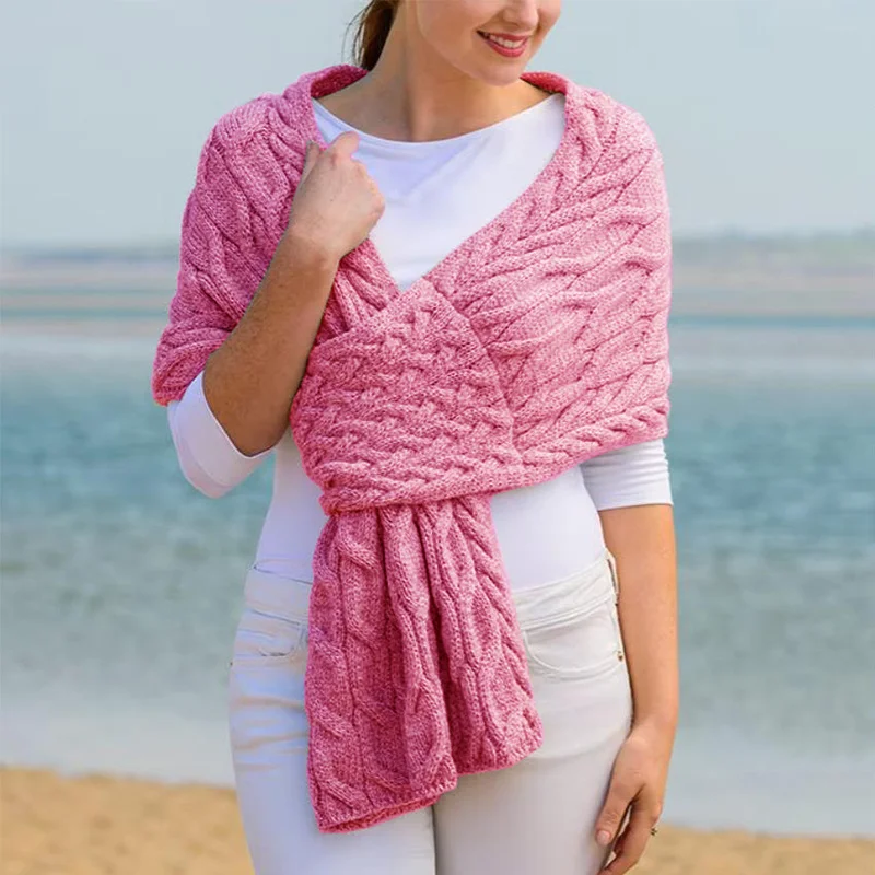 Wongn Wongn Women Knitted Shawl Scarf Autumn And Winter New Women's Scarf Women's Clothing