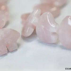 pornhint Pornhint XL/ Rose Quartz 30x22mm Bear beads 8" strand 9pcs Large Zuni Bear gemstone beads for jewelry making