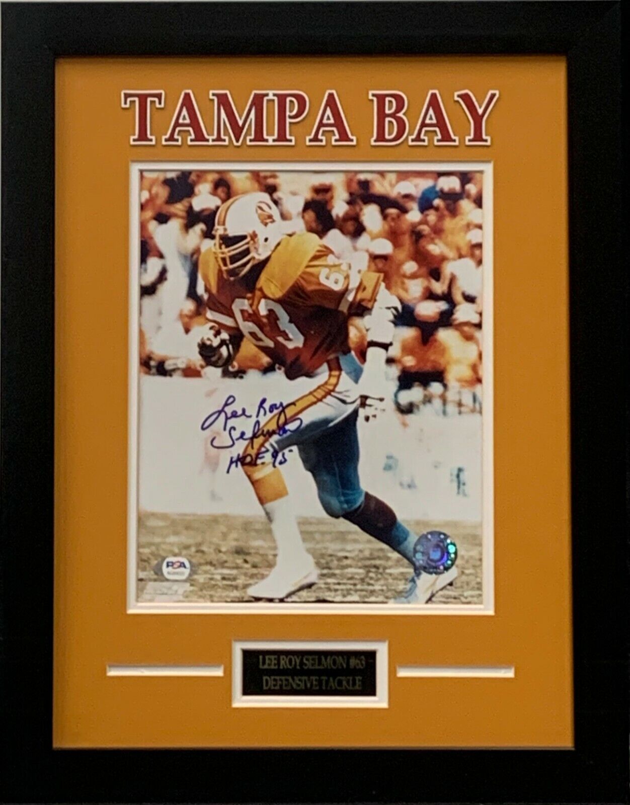 Lee Roy Selmon autographed signed inscribed 8x10 Photo Poster painting Tampa Bay Buccaneers PSA