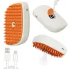 USB Rechargeable Pets Steam Brush Spray Massage Comb Pet Grooming Tools Cat Steam Comb Pet Products