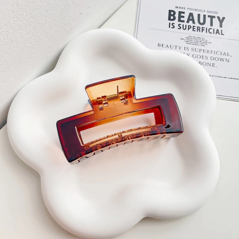 Minimalist Solid Color Arylic Hair Claws