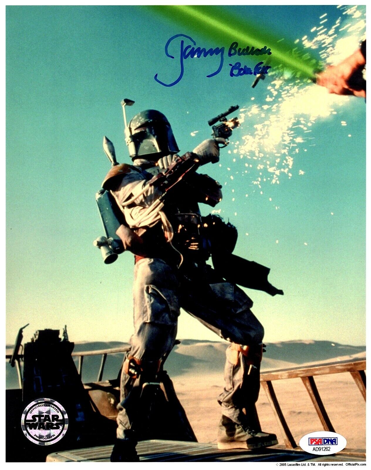 JEREMY BULLOCH Signed STAR WARS Boba Fett 8x10 Official Pix Photo Poster painting PSA/DNA