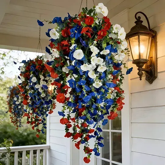 ✨Independence Day Hot Sale❤️🤍💙 🇺🇸 Red. White & Blue Flowers for America's 250th &ndash; Perfect for Porch & Party 💐