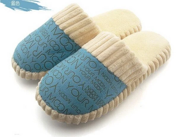 Pongl Winter Home Warrm Slippers Women Men Soft Indoor Slippers Warm Cotton-Padded Lovers Home Slippers Indoor Warm Shoes For Bedroom