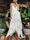 Irregular Clipping Hollow Sleeveless Maxi Dress