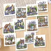 12Pcs Lavender DIY Diamond Painting Greeting Cards for Adult Holiday Gifts