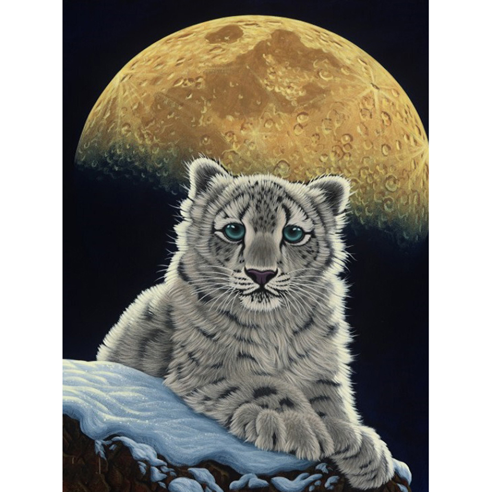 

Cosmic White Tiger - Round Drill Diamond Painting - 30*40CM, 501 Original