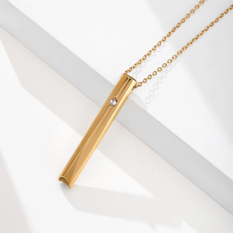 Diamond Meditation Whistle Necklace Samma-sati Pendant Adjustable Breath Relieve Anxiety Stainless Steel Ornament Accessories In Stock