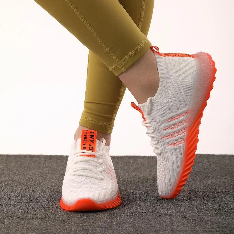 Colorblock Knitted Sneakers for Women