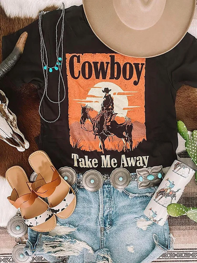 Cowbou Take Me Away Tee