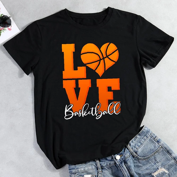 Lover Basketball Round Neck T-shirt-Annaletters