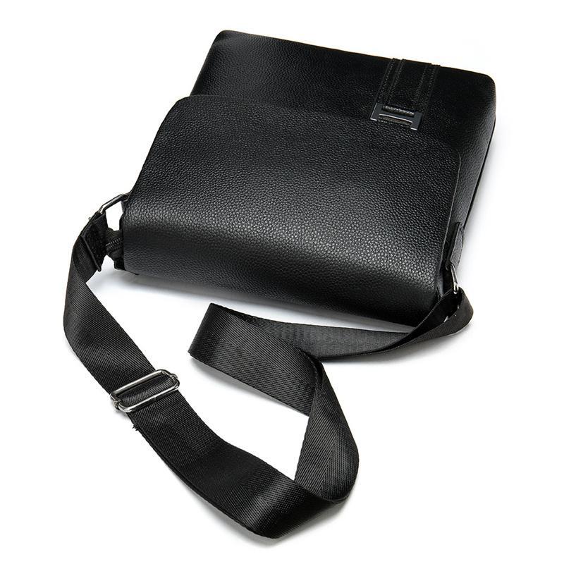 Men's Leather Shoulder Bag Business Casual Flip Type Crossbody Bag