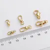 14K Golden Rotating Buckles DIY Jewelry Keychain Accessories 