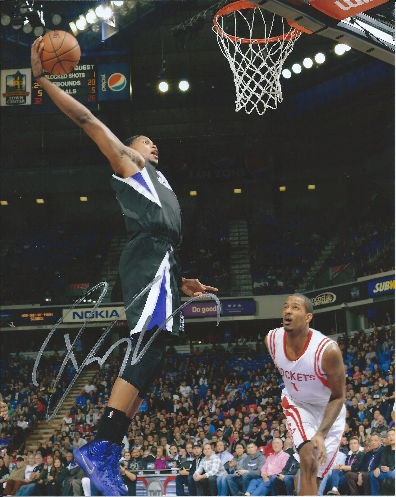 RUDY GAY signed autographed SACRAMENTO KINGS 8X10 Photo Poster painting W/COA