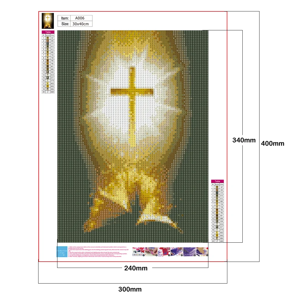 Diamond Painting - Full Round Drill - Cross Book(30*40cm)